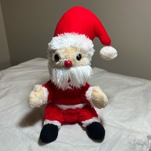 VTG Plush Santa Claus MTY International Made in Taiwan 10” Christmas